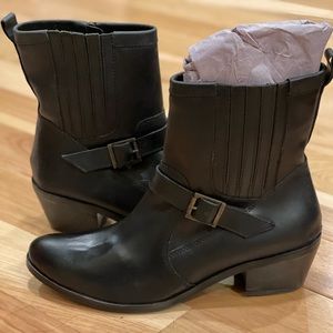 Black genuine leather MIA bootie, brand new, size 10 M